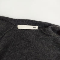 evam eva E223K167 wool robe ローブ ロングカーディガン ニット 日本製 コート チャコールグレー レディース エヴァムエヴァ【中古】5-0812T△