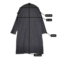 evam eva E223K167 wool robe ローブ ロングカーディガン ニット 日本製 コート チャコールグレー レディース エヴァムエヴァ【中古】5-0812T△