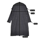 evam eva E223K167 wool robe ローブ ロングカーディガン ニット 日本製 コート チャコールグレー レディース エヴァムエヴァ【中古】5-0812T△