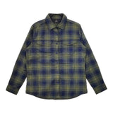 mont-bell WIC.O.D.シャツ Women's 1114334 チェック ポリエステル 長袖シャツ グリーン カーキ レディース モンベル【中古】5-0316M∞