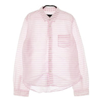 tricot COMME des GARCONS ボーダー TI-B015 サイズM 長袖シャツ AD2011 ピンク ホワイト レディース トリココムデギャルソン【中古】5-0411M♪