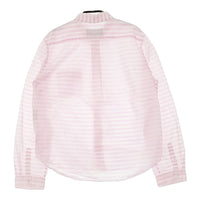 tricot COMME des GARCONS ボーダー TI-B015 サイズM 長袖シャツ AD2011 ピンク ホワイト レディース トリココムデギャルソン【中古】5-0411M♪
