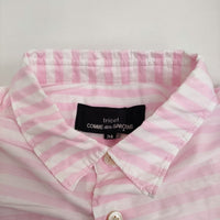 tricot COMME des GARCONS ボーダー TI-B015 サイズM 長袖シャツ AD2011 ピンク ホワイト レディース トリココムデギャルソン【中古】5-0411M♪
