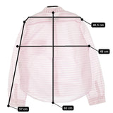 tricot COMME des GARCONS ボーダー TI-B015 サイズM 長袖シャツ AD2011 ピンク ホワイト レディース トリココムデギャルソン【中古】5-0411M♪