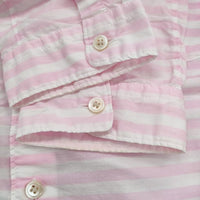 tricot COMME des GARCONS ボーダー TI-B015 サイズM 長袖シャツ AD2011 ピンク ホワイト レディース トリココムデギャルソン【中古】5-0411M♪