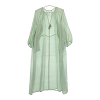 uryya 新品 silk kaftan dress シルクカフタンドレス 定価63800円 ワンピース ライトグリーン レディース ユライヤ【中古】5-0213M♪