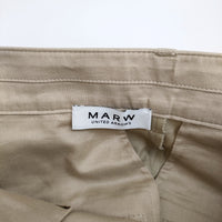 MARW UNITED ARROWS バルーンチノパンツ 34 バレルレッグ コクーン 定価12100円 ベージュ レディース マルゥユナイテッドアローズ【中古】5-0506M♪