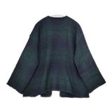 john branigan フリンジ ニット カーディガン アイルランド製 ジャケット ネイビー グリーン レディース ジョンブラニガン【中古】5-0924T∞