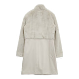 FLY GIRL イタリア製 異素材切り替え スタンドカラーコート サイズ42 コート オフホワイト レディース フライガール【中古】5-1102A◎