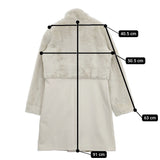 FLY GIRL イタリア製 異素材切り替え スタンドカラーコート サイズ42 コート オフホワイト レディース フライガール【中古】5-1102A◎