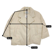 CLANE 新品 COCOON SHORT DOWN COAT 13103-0502 サイズ2 定価49500円 ダウンコート アイボリー レディース クラネ【中古】5-0213A♪