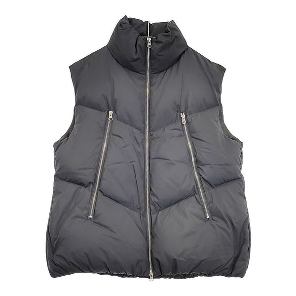 PASSIONE ジップダウンベスト 定価27500円 サイズ38 ベスト チャコールグレー レディース パシオーネ【中古】5-1102A◎