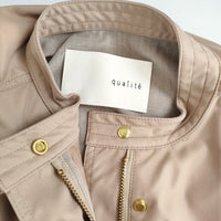qualite ポリエステルモッズコート 3244-00-00001 サイズ38 コート ベージュ レディース カリテ【中古】5-0420M△