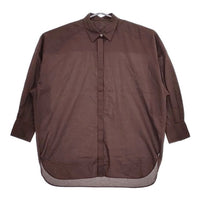 qualite レギュラーカラーシャツ 3245-00-10027 コットンローンドロップシャツ 長袖シャツ ブラウン レディース カリテ【中古】5-0326M∞