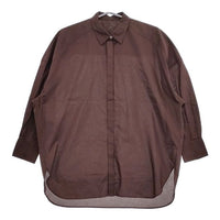 qualite レギュラーカラーシャツ 3245-00-10027 コットンローンドロップシャツ 長袖シャツ ブラウン レディース カリテ【中古】5-0326M∞