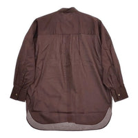 qualite レギュラーカラーシャツ 3245-00-10027 コットンローンドロップシャツ 長袖シャツ ブラウン レディース カリテ【中古】5-0326M∞