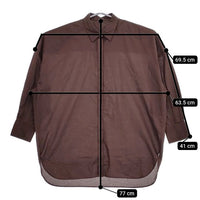 qualite レギュラーカラーシャツ 3245-00-10027 コットンローンドロップシャツ 長袖シャツ ブラウン レディース カリテ【中古】5-0326M∞