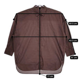 qualite レギュラーカラーシャツ 3245-00-10027 コットンローンドロップシャツ 長袖シャツ ブラウン レディース カリテ【中古】5-0326M∞