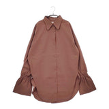 TODAYFUL Gather Sleeve Typewriter Blouse 12220405 定価19800円 付け襟 ブラウス シャツ ブラウン レディース トゥデイフル【中古】5-0506M♪