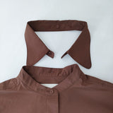 TODAYFUL Gather Sleeve Typewriter Blouse 12220405 定価19800円 付け襟 ブラウス シャツ ブラウン レディース トゥデイフル【中古】5-0506M♪