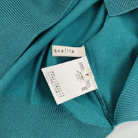 qualite 3245-00-40023 コットン混 サイズF ニット ターコイズブルー レディース カリテ【中古】5-0420M△