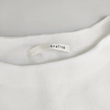qualite 2346-00-40000 ボーダー コットン混 サイズF ニット ホワイト ブラック レディース カリテ【中古】5-0420M△