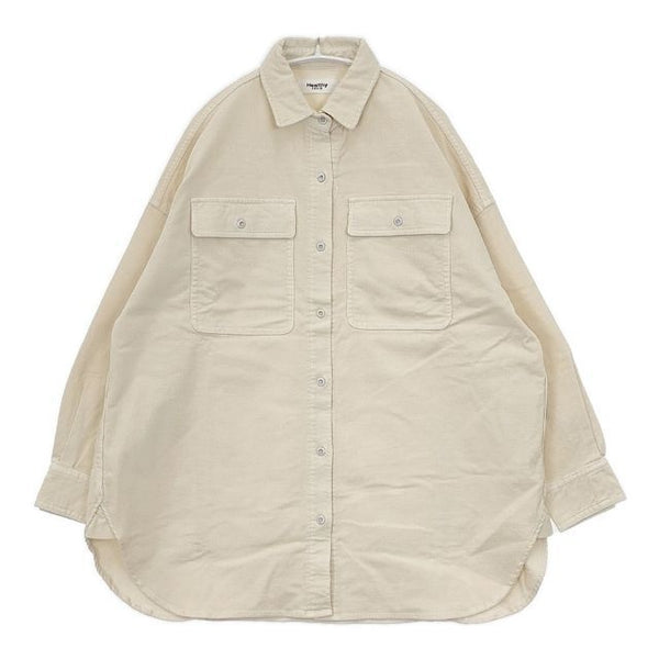 Healthy Denim HL15620 コーデュロイシャツ スーパービッグシャツ オーバーシャツ 長袖シャツ アイボリー レディース ヘルシーデニム【中古】5-0924T∞