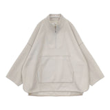 CAFUNE zip up poncho pullover ハーフジップ ジャケット ブルゾン ライトベージュ レディース カフネ【中古】5-0924T∞