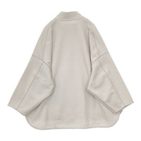 CAFUNE zip up poncho pullover ハーフジップ ジャケット ブルゾン ライトベージュ レディース カフネ【中古】5-0924T∞