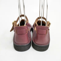 AURORA SHOES 新品 Mary Jane Chinese メリージェーン チャイニーズ 定価33000円 サイズ7C レザーシューズ バーガンディ シューズ・靴 ボルドー レディース オーロラシューズ【中古】5-0301G◎