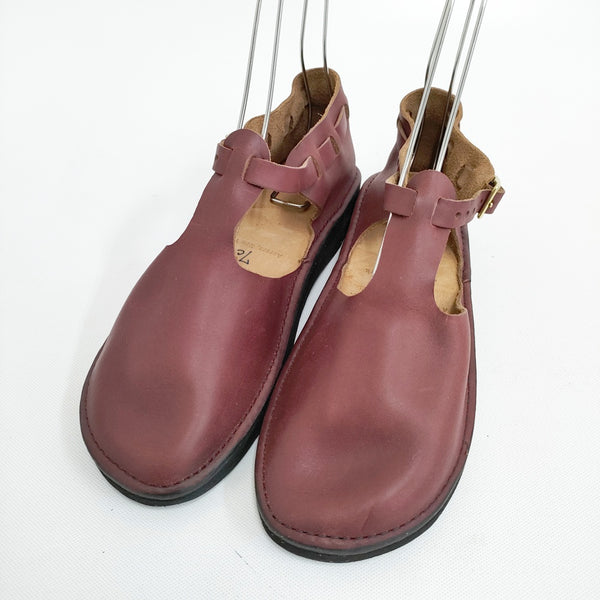 AURORA SHOES 新品 West Indian T-Strap ウエストインディアン 定価33000円 サイズ7C バーガンディ シューズ・靴 ボルドー レディース オーロラシューズ【中古】5-0301G◎#