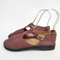AURORA SHOES 新品 West Indian T-Strap ウエストインディアン 定価33000円 サイズ7C バーガンディ シューズ・靴 ボルドー レディース オーロラシューズ【中古】5-0301G◎#