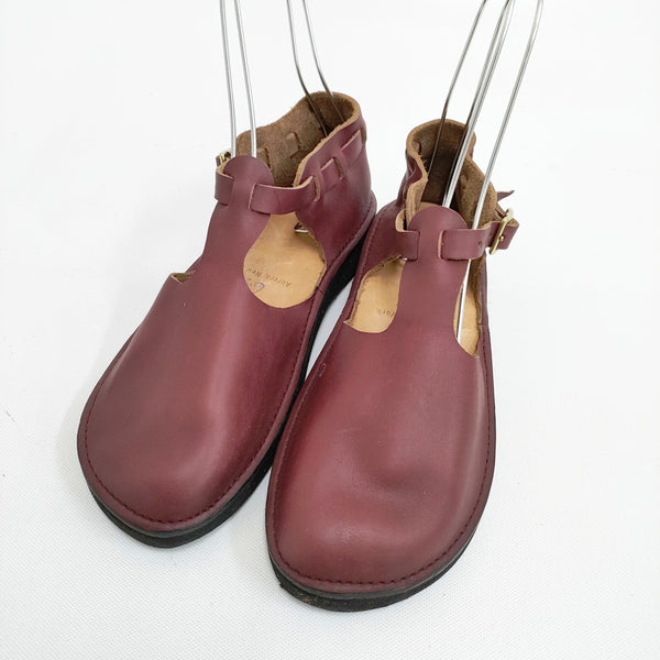 AURORA SHOES 新品 West Indian T-Strap ウエストインディアン 定価33000円 サイズ6.5C バーガンディ シューズ・靴 ボルドー レディース オーロラシューズ【中古】5-0301G◎#