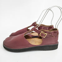 AURORA SHOES 新品 West Indian T-Strap ウエストインディアン 定価33000円 サイズ6.5C バーガンディ シューズ・靴 ボルドー レディース オーロラシューズ【中古】5-0301G◎