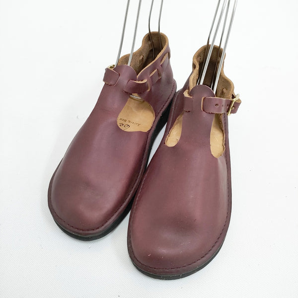 AURORA SHOES 新品 West Indian T-Strap ウエストインディアン 定価33000円 サイズ6C バーガンディ シューズ・靴 ボルドー レディース オーロラシューズ【中古】5-0301G◎