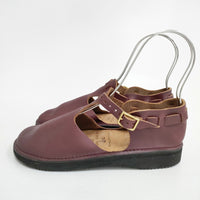 AURORA SHOES 新品 West Indian T-Strap ウエストインディアン 定価33000円 サイズ6C バーガンディ シューズ・靴 ボルドー レディース オーロラシューズ【中古】5-0301G◎