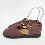 AURORA SHOES 新品 West Indian T-Strap ウエストインディアン 定価33000円 サイズ6C バーガンディ シューズ・靴 ボルドー レディース オーロラシューズ【中古】5-0301G◎