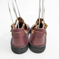 AURORA SHOES 新品 West Indian T-Strap ウエストインディアン 定価33000円 サイズ6C バーガンディ シューズ・靴 ボルドー レディース オーロラシューズ【中古】5-0301G◎