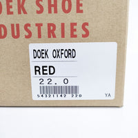 DOEK SHOE INDUSTRIES 新品 DOEK OXFORD スニーカー 22cm 定価14300円 スニーカー レッド レディース ドゥックシューインダストリーズ【中古】5-0306G◎