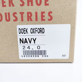 DOEK SHOE INDUSTRIES 新品 DOEK OXFORD スニーカー 24cm 定価14300円 スニーカー ネイビー レディース ドゥックシューインダストリーズ【中古】5-0306G◎
