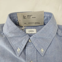 CIOTA 新品 SHLM-110-OX スビンコットンオックスフォードBDシャツ 定価29700円 サイズ2 長袖シャツ Lブルー レディース シオタ【中古】5-0208M♪