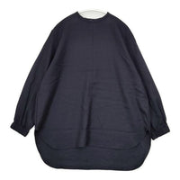style+confort ウール バックボタン ブラウス シャツ ネイビー レディース スティールエコンフォール【中古】5-0924T∞