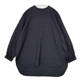 style+confort ウール バックボタン ブラウス シャツ ネイビー レディース スティールエコンフォール【中古】5-0924T∞