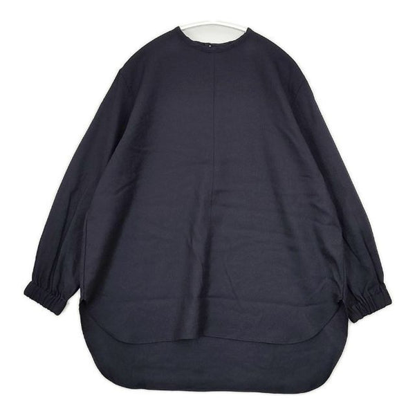 style+confort ウール バックボタン ブラウス シャツ ネイビー レディース スティールエコンフォール【中古】5-0924T∞