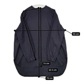 style+confort ウール バックボタン ブラウス シャツ ネイビー レディース スティールエコンフォール【中古】5-0924T∞