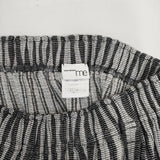 ISSEY MIYAKE me ストライプ チェック M181FG342 コットン ロングスカート グレー ホワイト レディース ミーイッセイミヤケ【中古】5-0403M∞