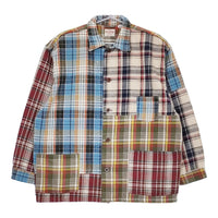 BIG JOHN CRAZY FLANNEL SHIRT JACKET ネル チェック 切替 定価30800円 ジャケット 24AW クレイジーパターン メンズ ビッグジョン【中古】5-0213T♪