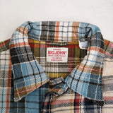 BIG JOHN CRAZY FLANNEL SHIRT JACKET ネル チェック 切替 定価30800円 ジャケット 24AW クレイジーパターン メンズ ビッグジョン【中古】5-0213T♪