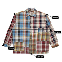 BIG JOHN CRAZY FLANNEL SHIRT JACKET ネル チェック 切替 定価30800円 ジャケット 24AW クレイジーパターン メンズ ビッグジョン【中古】5-0213T♪