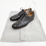 MARGARET HOWELL プレミアムライン レザーレースアップシューズ 35サイズ 05100 シューズ・靴 ブラック レディース マーガレットハウエル【中古】5-1203G◎